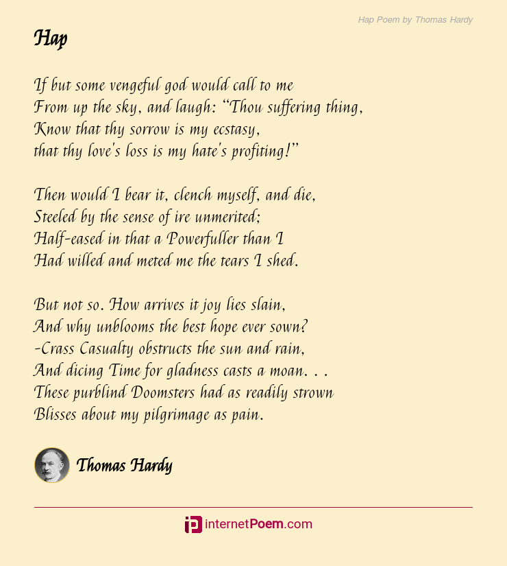 Hap By Thomas Hardy