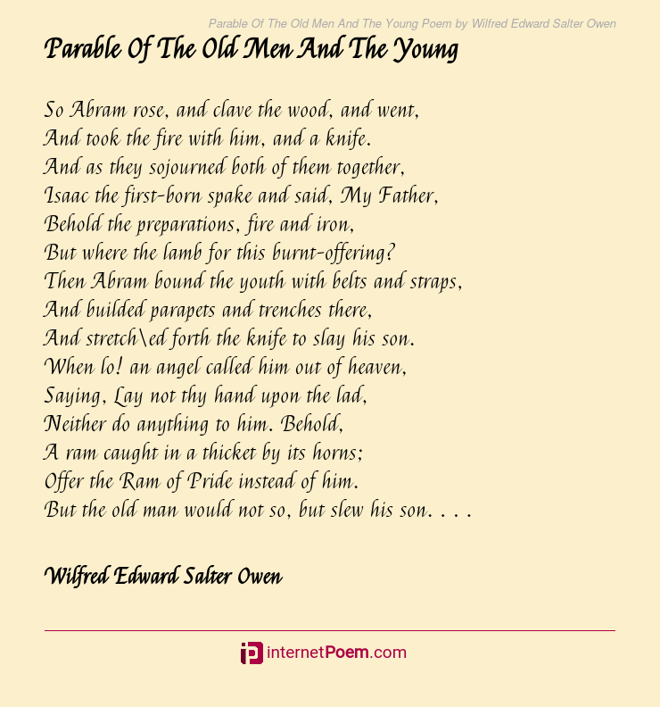Old And Young Poem