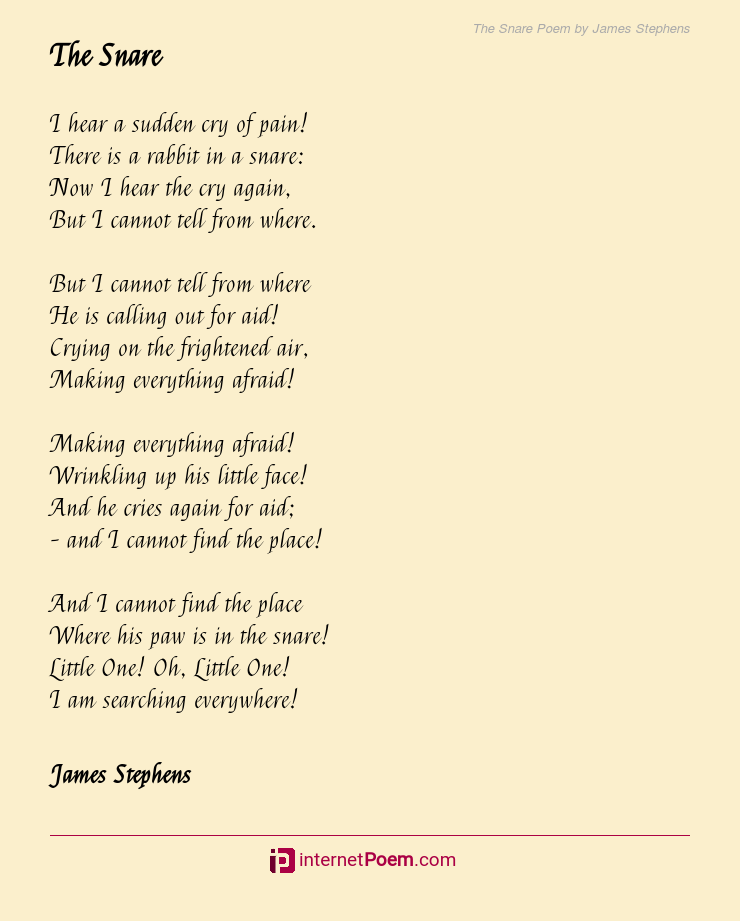 The Snare Poem by James Stephens