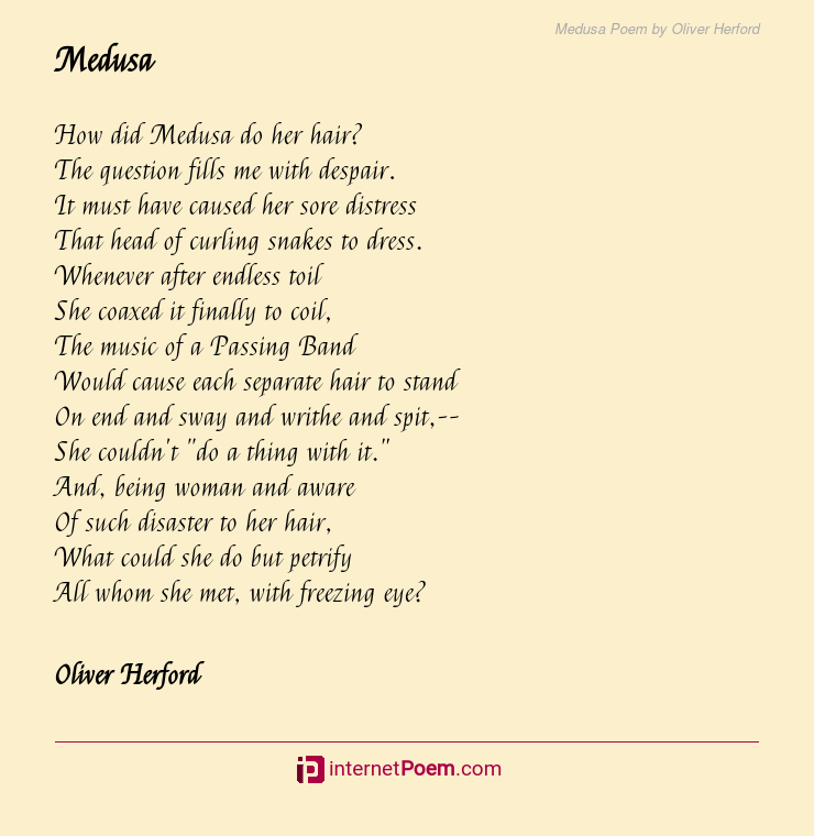 Medusa Poem By Oliver Herford