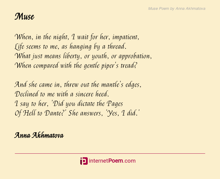 Muse Poem By Anna Akhmatova 3593