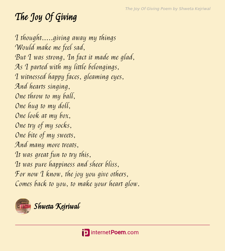 joy of giving poem