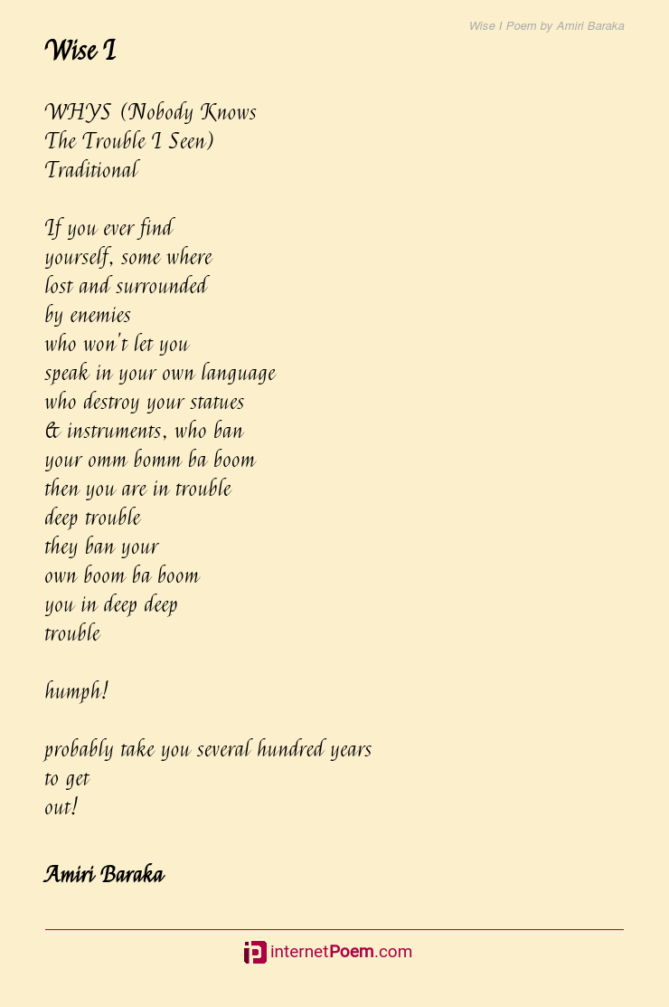 Amiri Baraka Poems