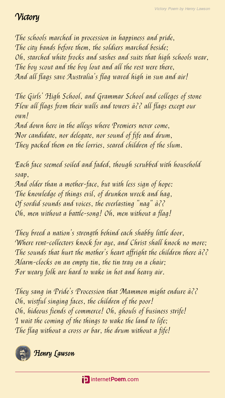 Victory Poem by Lawson