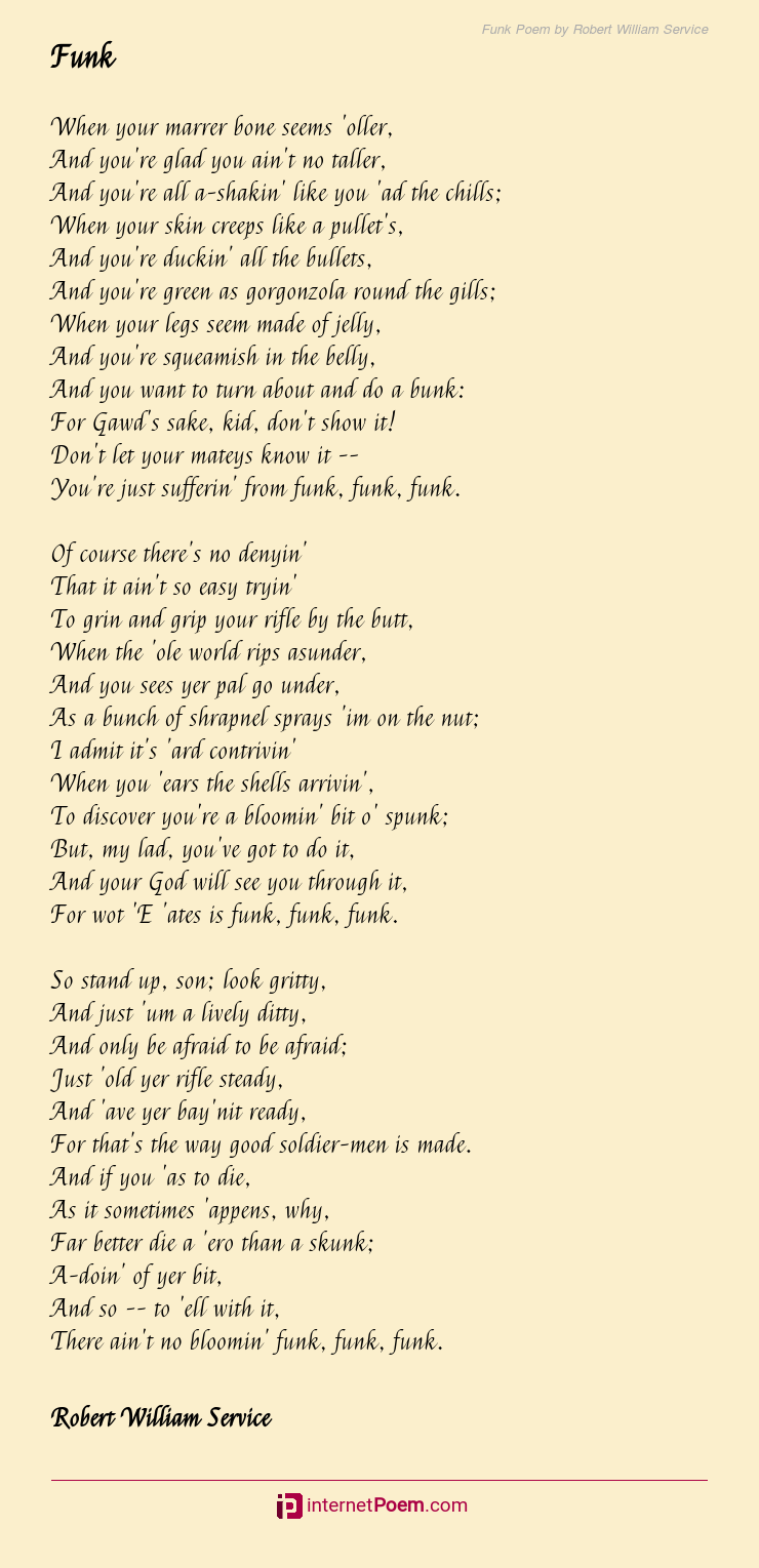 Funk Poem by Robert William Service