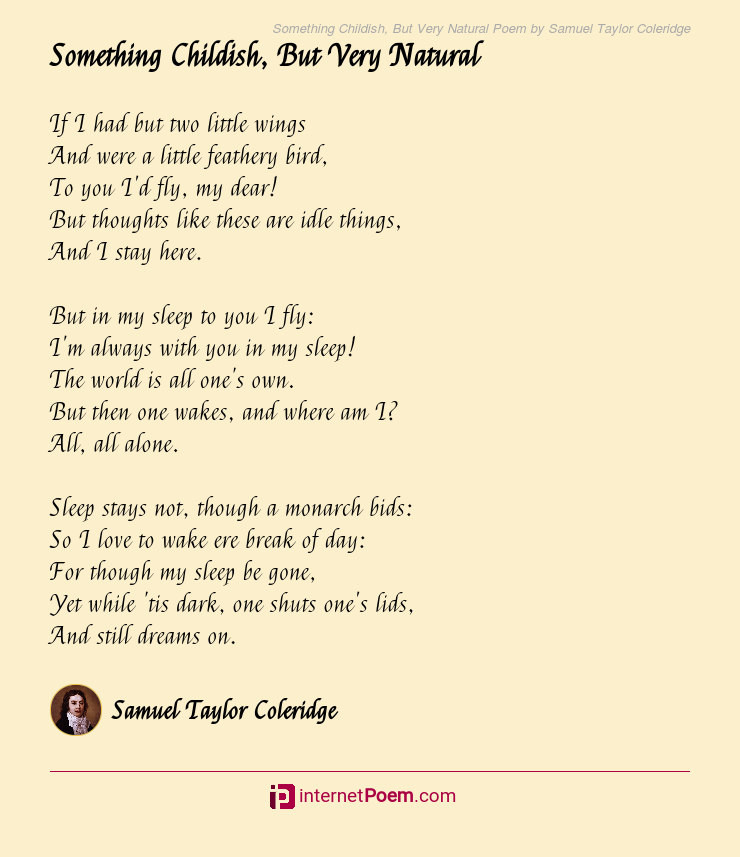 short poems by samuel taylor coleridge
