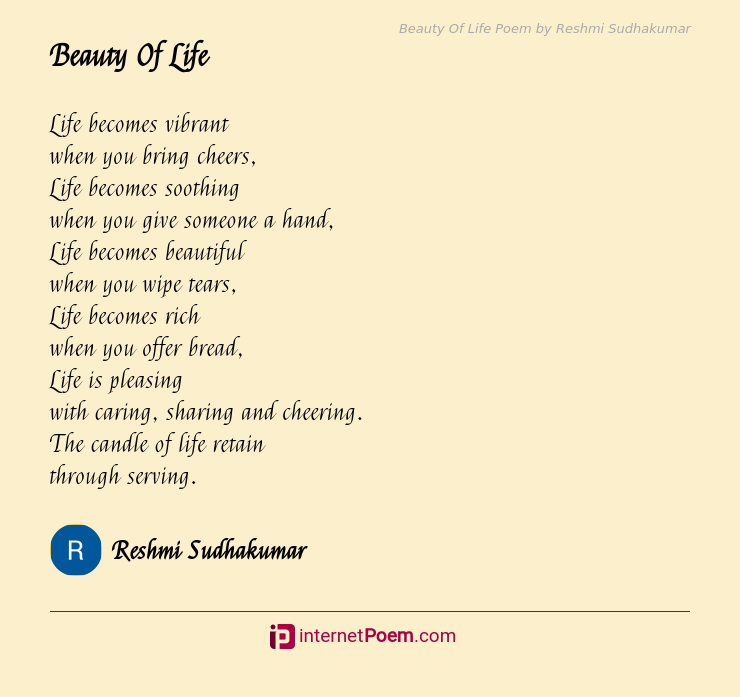 life is beautiful poem
