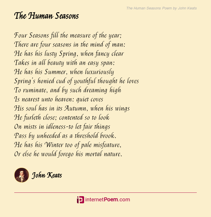 The Human Seasons Poem Rhyme Scheme