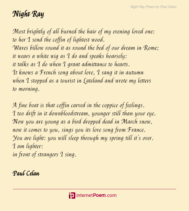 Poems of Paul Celan by Paul Celan