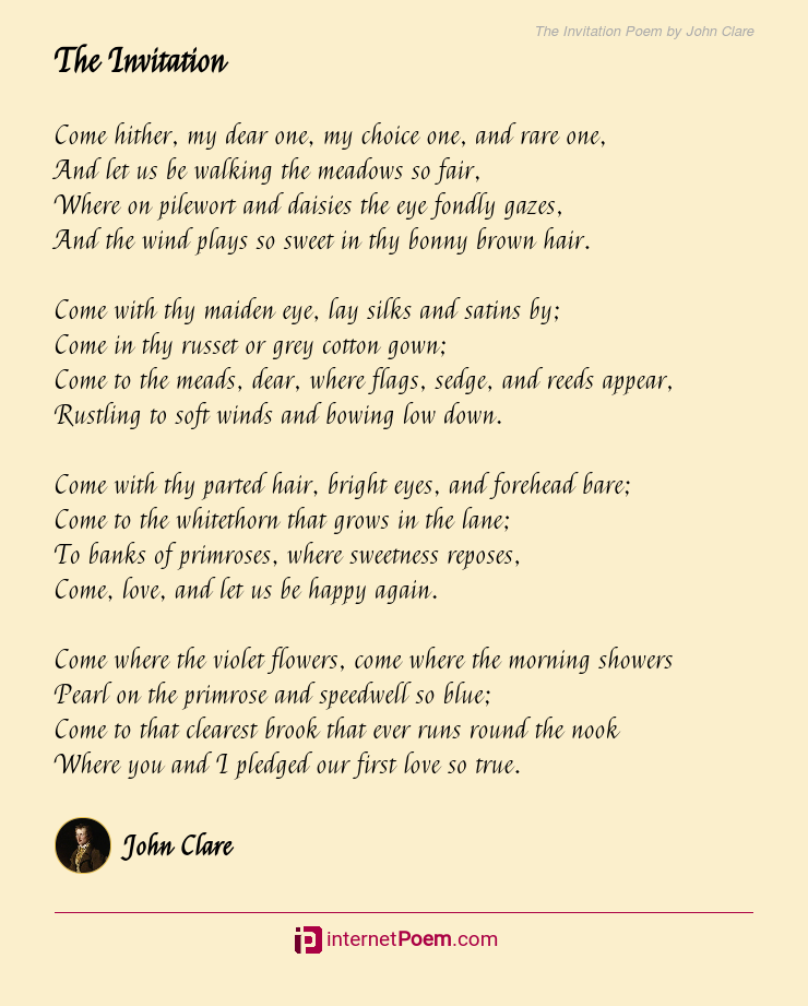 The Invitation Poem by John Clare