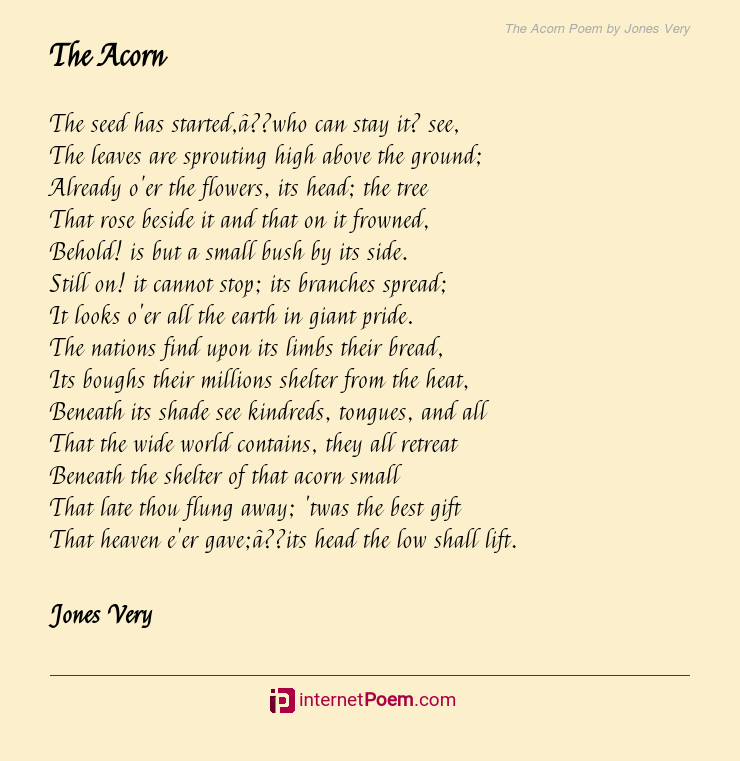 The Acorn Poem Rhyme Scheme