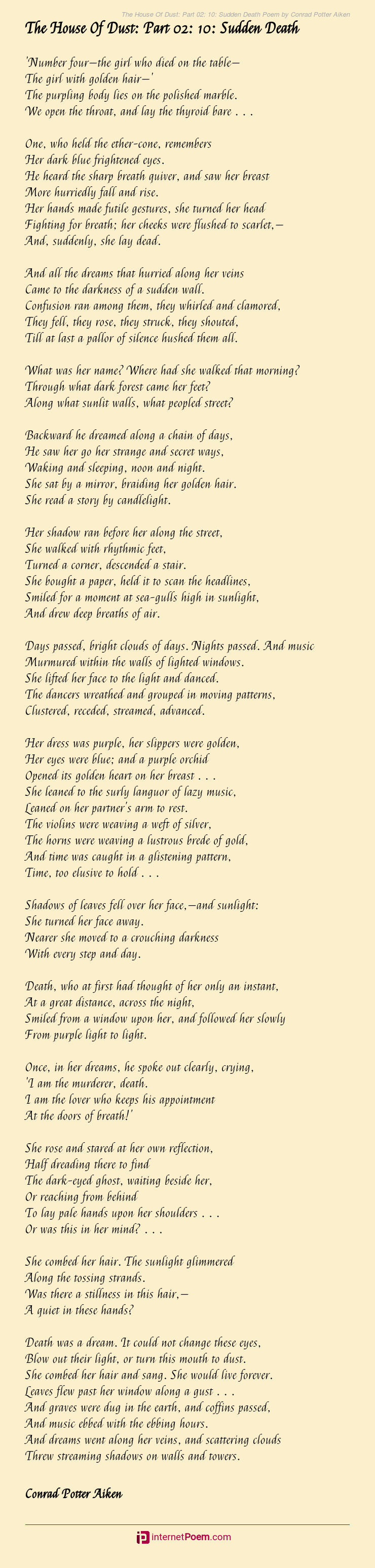Dark Lies The Island Poem Analysis
