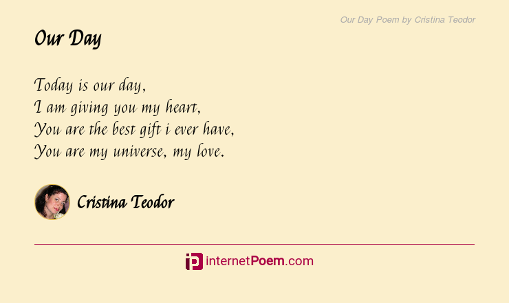 today is my day poem