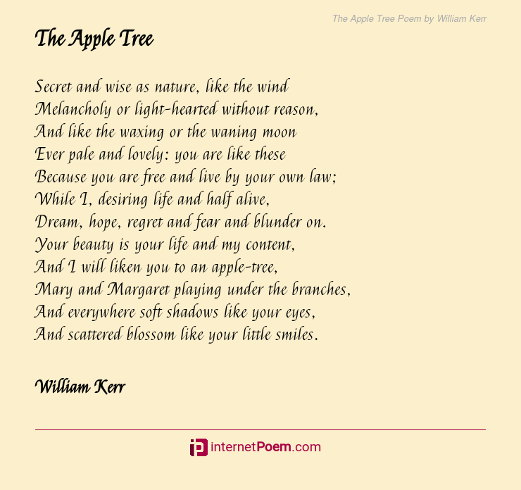 The Apple Tree Poem By William Kerr 9345