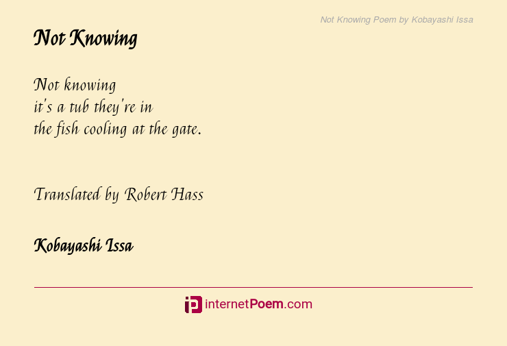 Poems about not knowing what to do