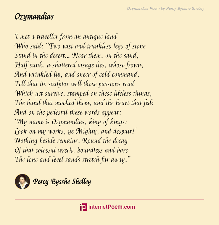 shelley poem ozymandias