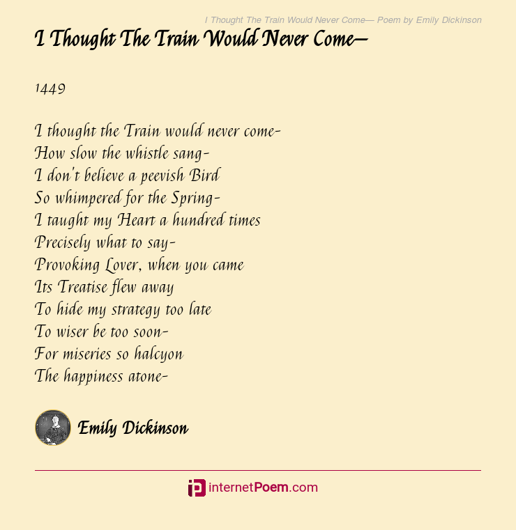 the railway train by emily dickinson answers