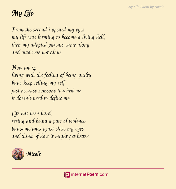 My Life Poem By Nicole
