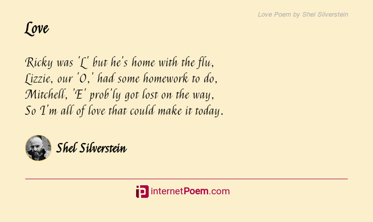 shel silverstein poems about love