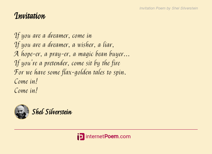 Invitation Poem by Shel Silverstein
