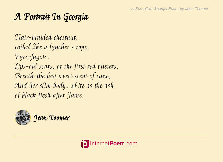Cape Happening diagram A Portrait In Georgia Poem by Jean Toomer