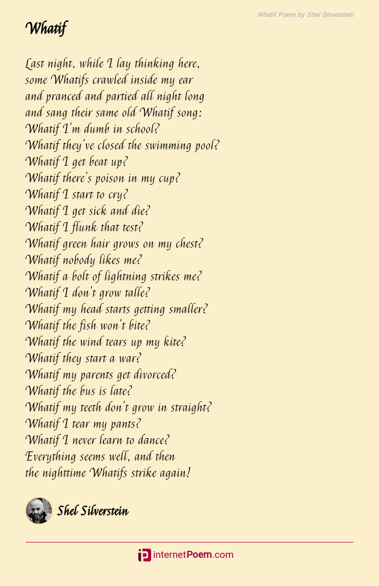Whatif Poem by Shel Silverstein