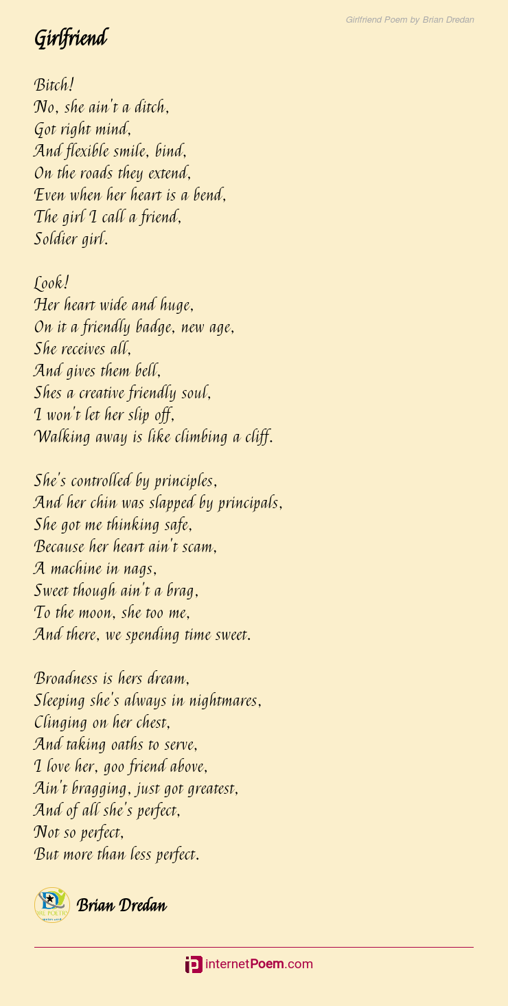 For girlfriend poem Love Poems