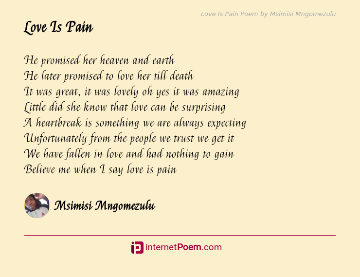 poems about love and pain and trust