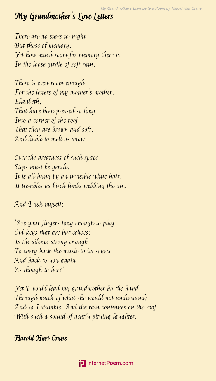My Grandmother Is Love Poem By Eric Mazani Analysis