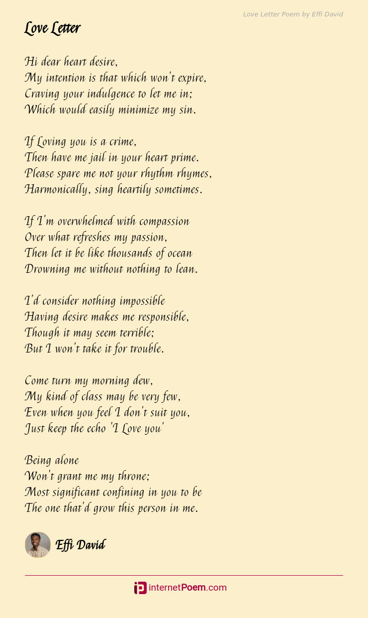 I love you david poems