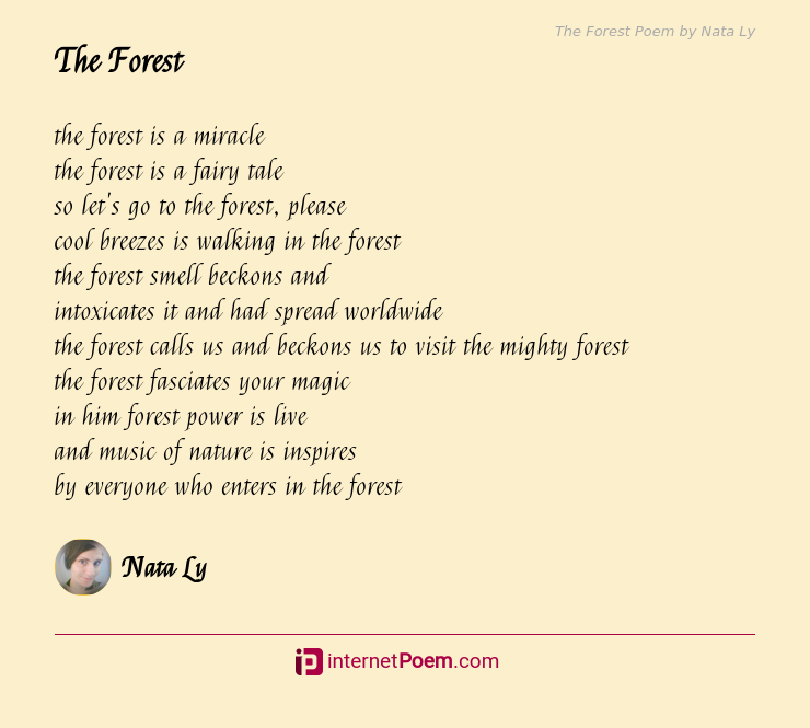The Forest Poem By Nata Ly