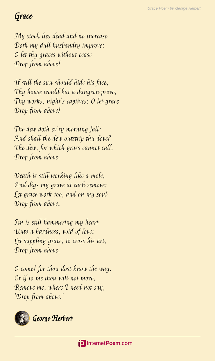 Grace Poem By George Herbert