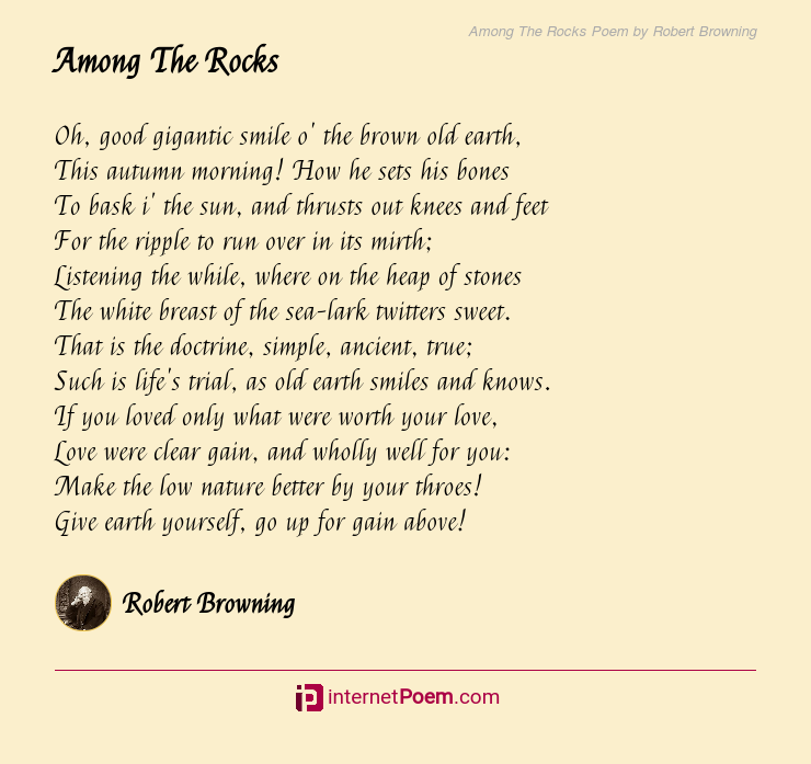 Among The Rocks Poem by Robert Browning