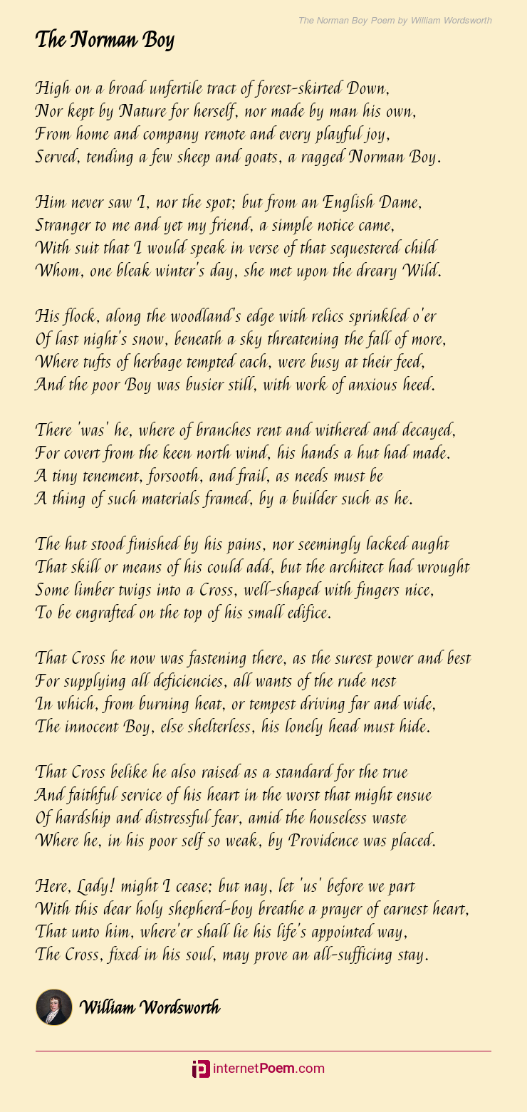william wordsworth short poem