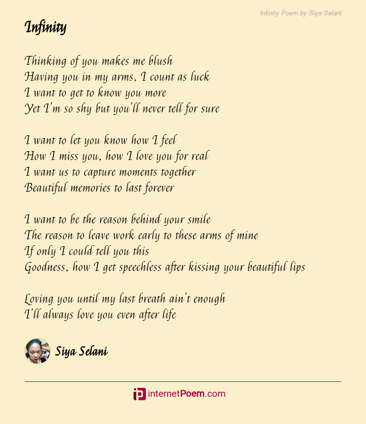 Infinity Poem by Siya Selani