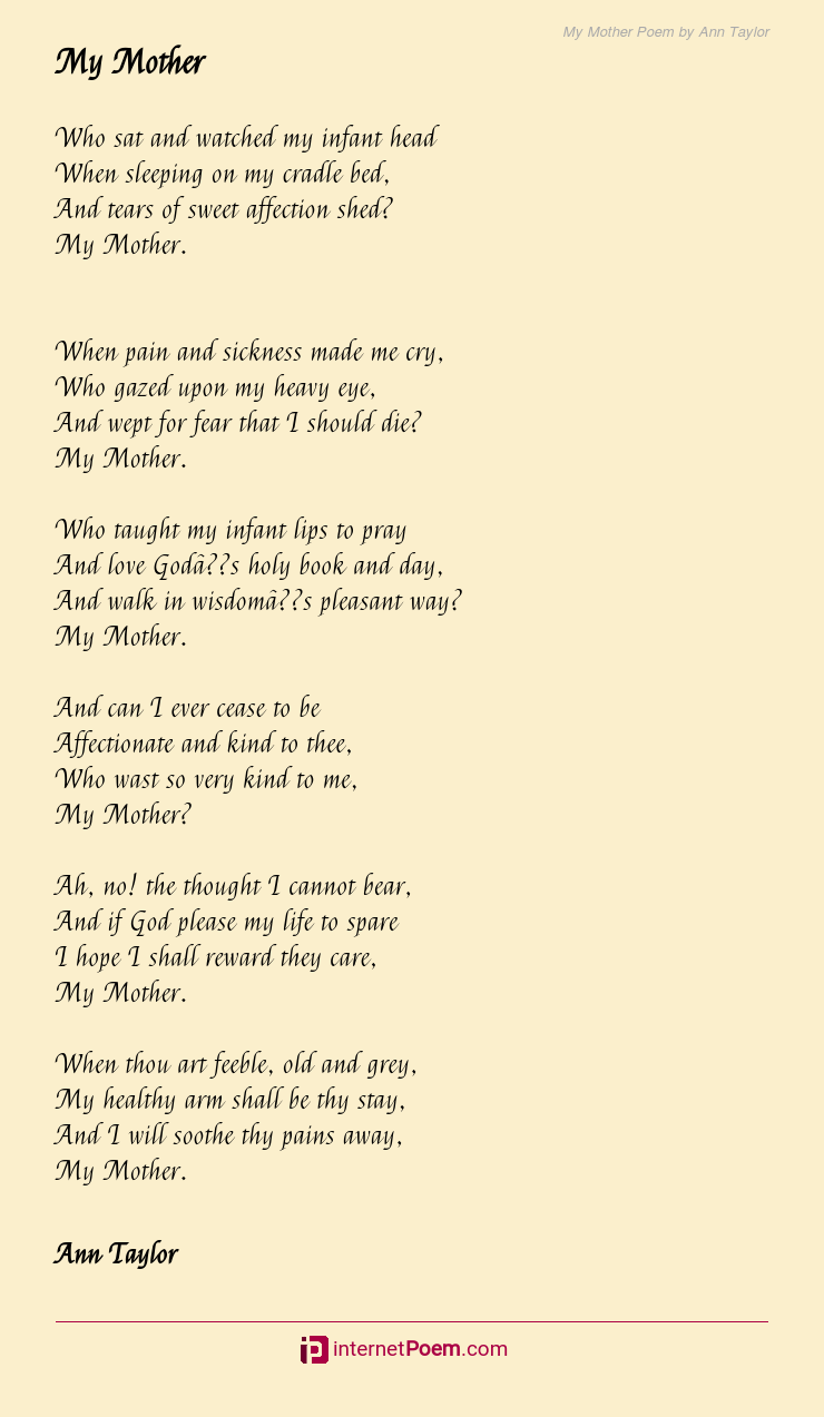 the mother poem