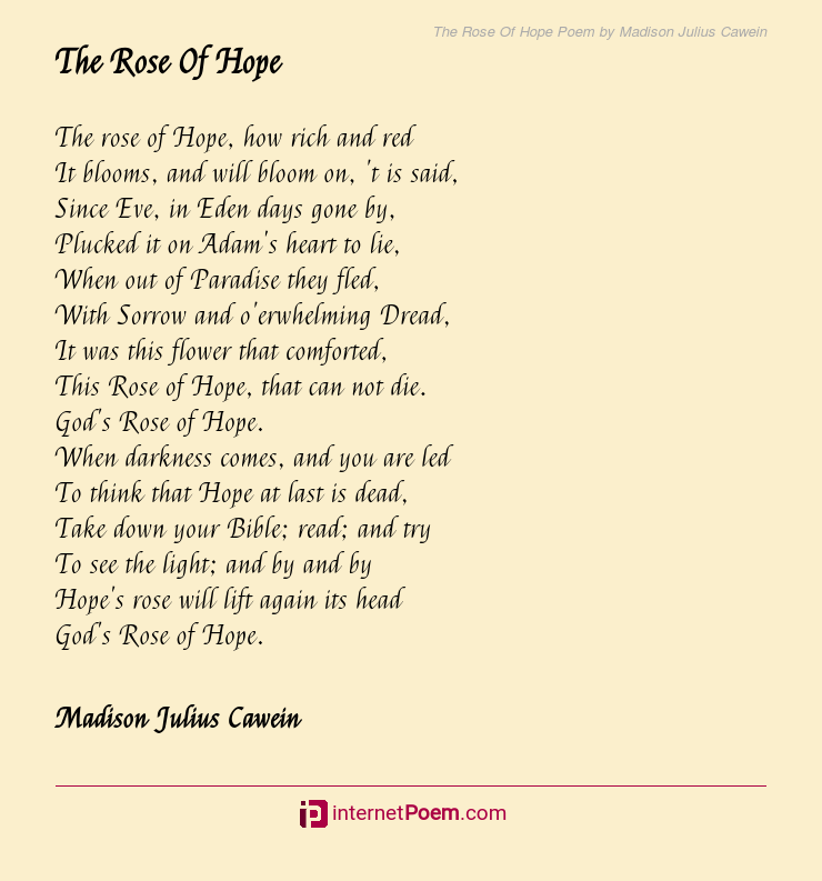 Is poem what hope 10 of