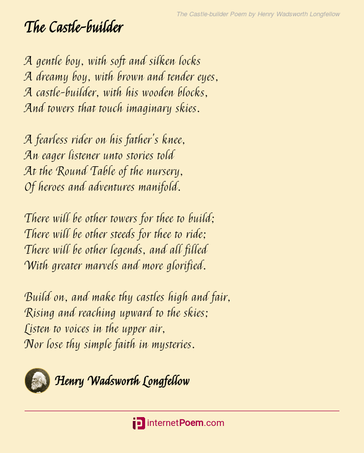 The Castle Builder Poem By Henry Wadsworth Longfellow 0761
