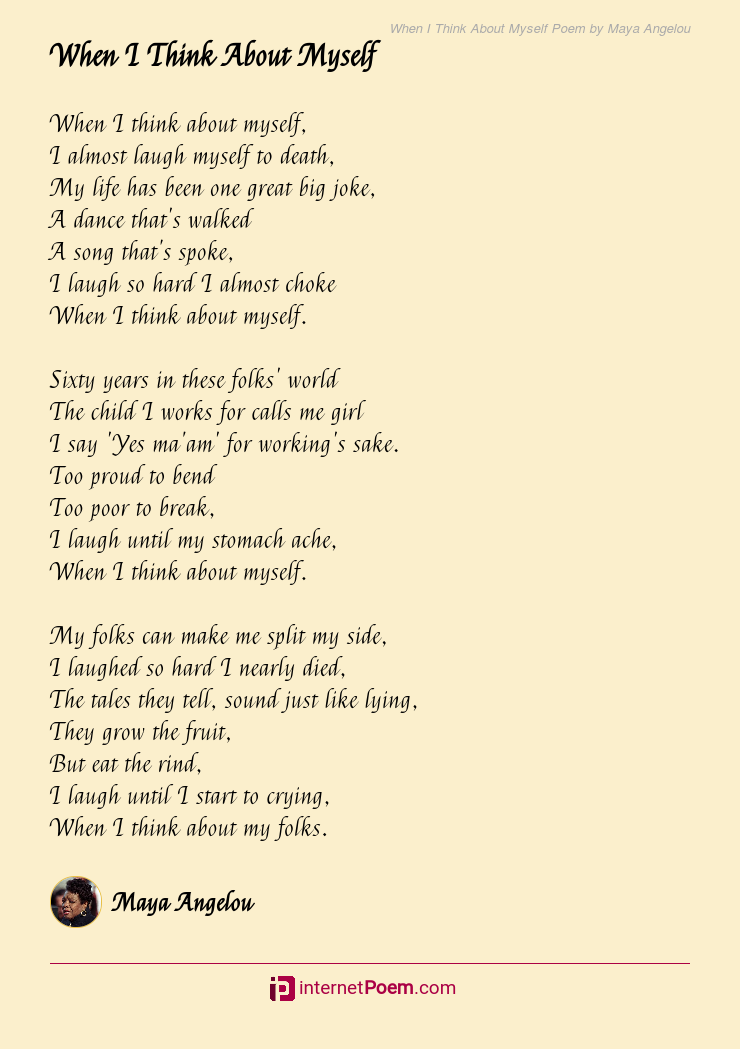 a song about myself poem