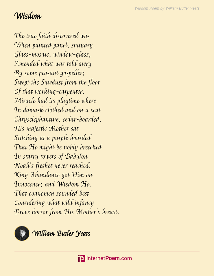 Wisdom Poem By William Butler Yeats
