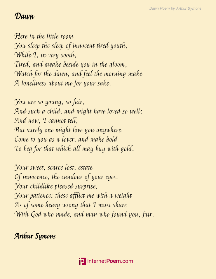 Love And Sleep - Love And Sleep Poem by Arthur Symons