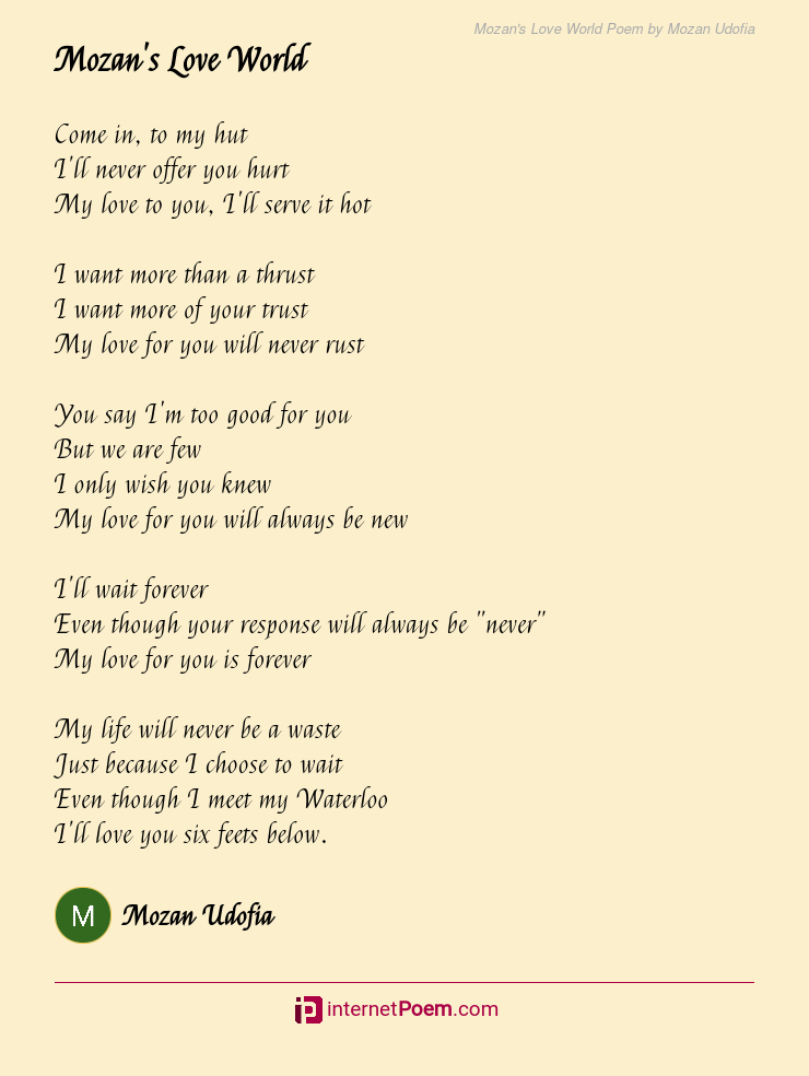 Beyond Love Poem By Mozan Udofia