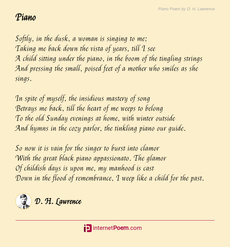 Piano Poem Rhyme Scheme