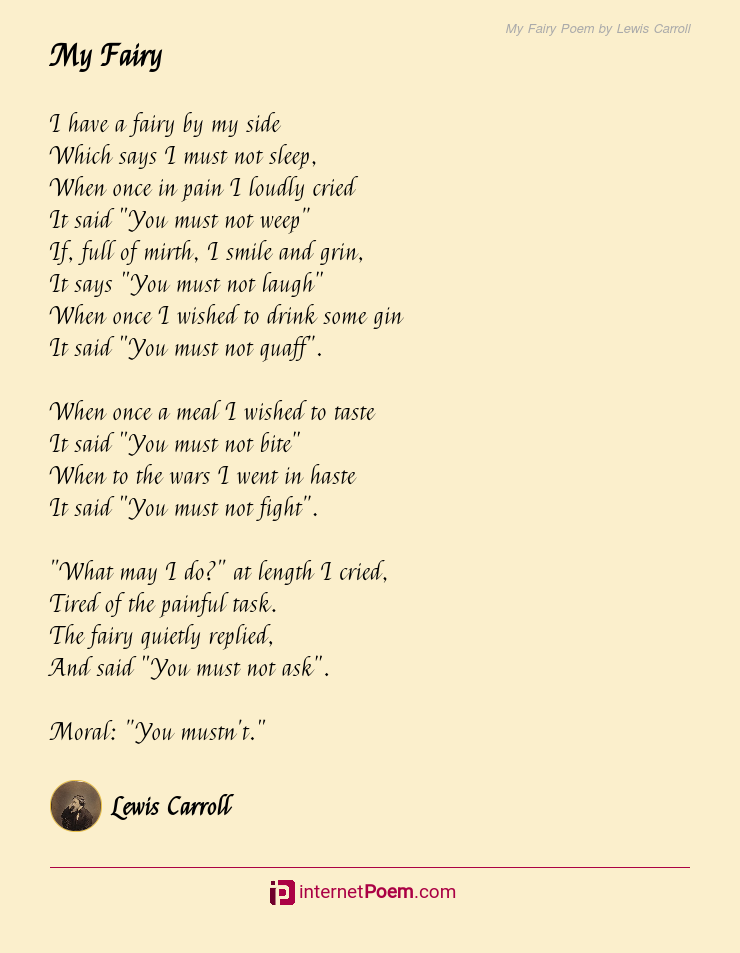 My Fairy Poem by Lewis Carroll