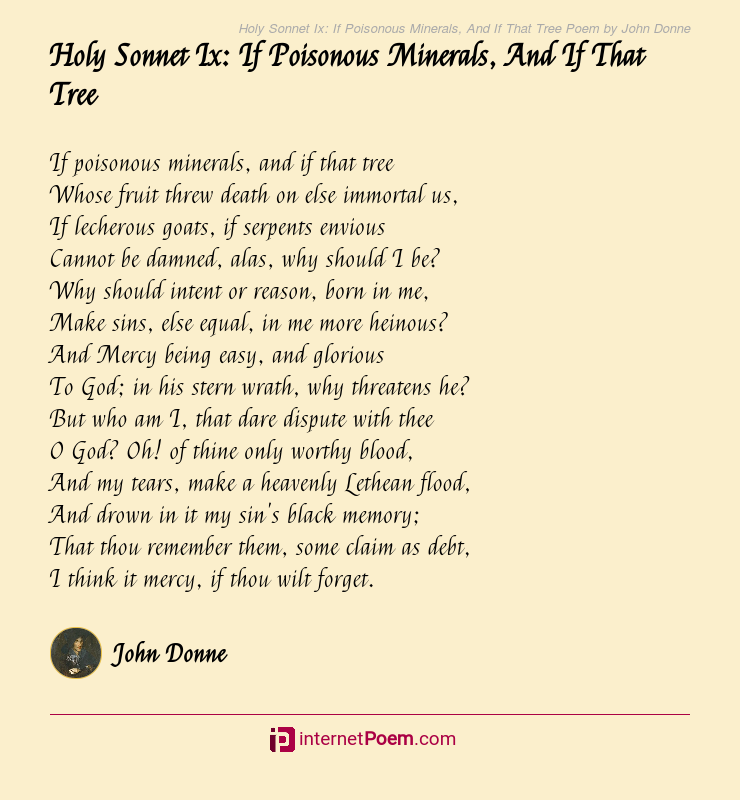 holy sonnet 9 john donne