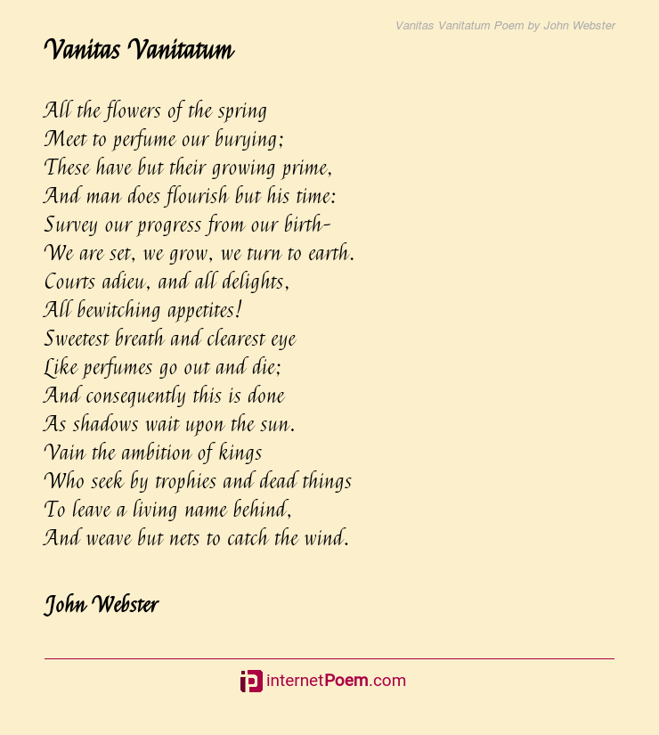 Vanitas Vanitatum by John B. Webster