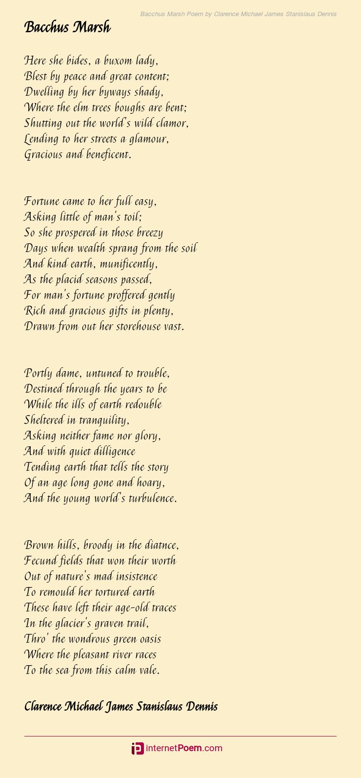 bacchus poem