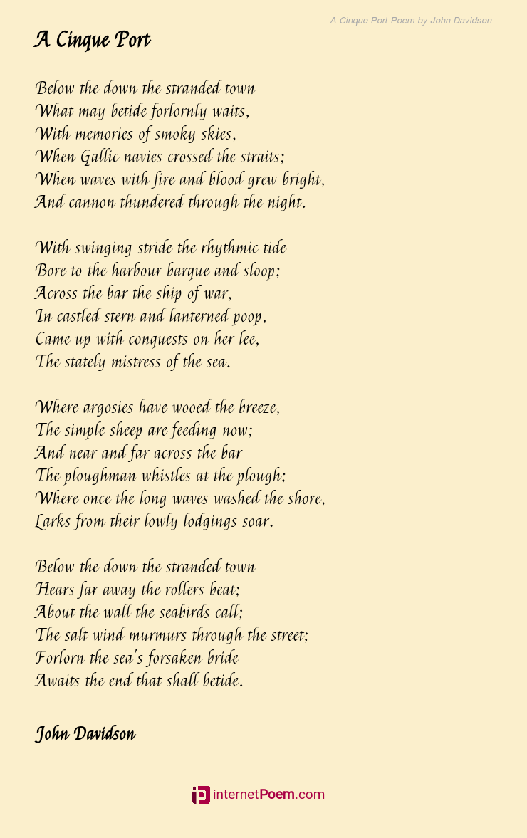 A Cinque Port Poem by John Davidson