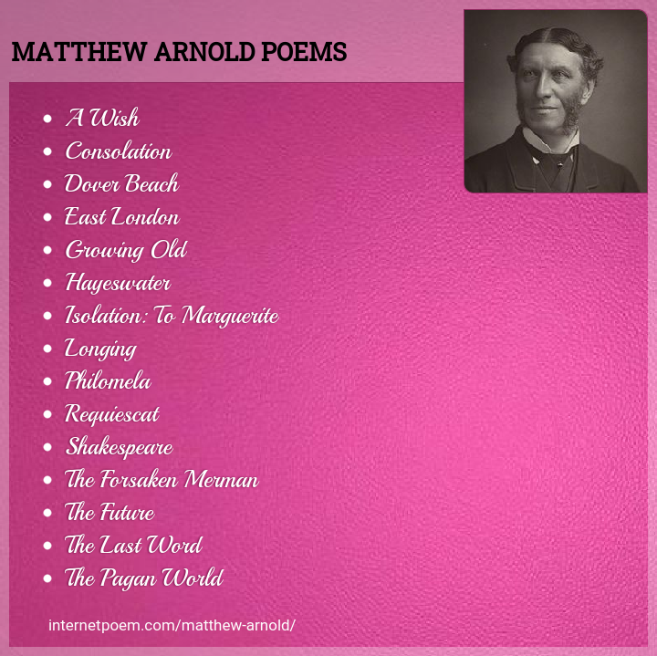 matthew arnold poems summary