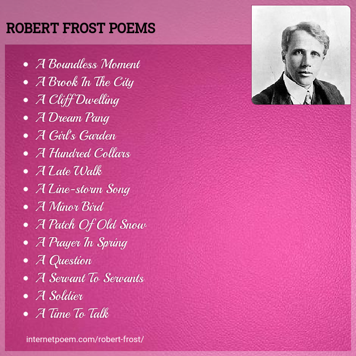 poems about growing up by robert frost